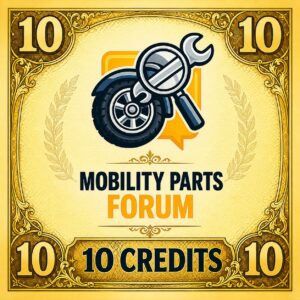 Buy a 10 Credit Pack for Mobility Parts Forum. Create listings, unlock customer contacts, reply to requests and boost your marketplace visibility.